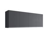 Armário Aéreo Andreia 150 cm 4 Portas Cinza - AJL Móveis Armário Aéreo Andreia 150 cm 4 Portas Cinza - AJL Móveis