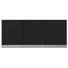 Armário Aéreo Andréia 3 Portas 120 cm Preto AJL Móveis Armário Aéreo Andréia 3 Portas 120 cm Preto AJL Móveis