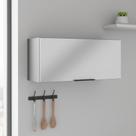 Armário Aéreo Basculante Lumina 800MM 1 Porta Cinza Cinza Lacca
