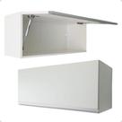 Armário Aéreo Basculante Mdf 80cm Branco Envio Montado Armário Aéreo Basculante Mdf 80cm Branco Envio Montado