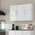 Armário Aéreo Branco Multiuso 3 Portas P/ Cozinha E Despensa Armário Aéreo Branco Multiuso 3 Portas P/ Cozinha E Despensa