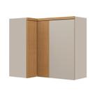 Armário Aéreo Canto 3 Portas 90cm Allure Linea Brasil Armário Aéreo Canto 3 Portas 90cm Allure Linea Brasil