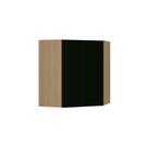 Armário Aéreo Canto Diagonal 74cm 2 Portas Slim Luciane Móve Freijó/preto