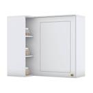 Armário Aéreo Canto Reto 1 Porta Nova York Branco HP Henn
