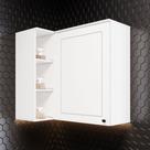Armário Aéreo Canto Reto 94cm HP 100% MDF com 1 Porta e Nicho Americana Armário Aéreo Canto Reto 94cm HP 100% MDF com 1 Porta e Nicho Americana