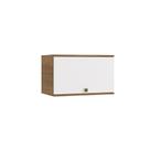 Armário Aéreo Celeste Kappesberg 100% MDF 1 Porta Basculante Nogueira/Branco 60cm Armário Aéreo Celeste Kappesberg 100% MDF 1 Porta Basculante Nogueira/Branco 60cm