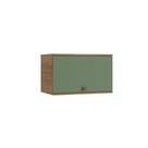 Armário Aéreo Celeste Kappesberg 100% MDF 1 Porta Basculante Nogueira/Verde 60cm Armário Aéreo Celeste Kappesberg 100% MDF 1 Porta Basculante Nogueira/Verde 60cm