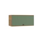 Armário Aéreo Celeste Kappesberg 100% MDF 1 Porta Basculante Nogueira/Verde 80cm Armário Aéreo Celeste Kappesberg 100% MDF 1 Porta Basculante Nogueira/Verde 80cm