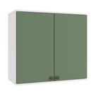 Armário Aéreo Celeste Kappesberg 100% MDF 2 Portas Branco/Verde 80cm Armário Aéreo Celeste Kappesberg 100% MDF 2 Portas Branco/Verde 80cm
