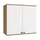 Armário Aéreo Celeste Kappesberg 100% MDF 2 Portas Nogueira/Branco 80cm Armário Aéreo Celeste Kappesberg 100% MDF 2 Portas Nogueira/Branco 80cm