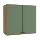 Armário Aéreo Celeste Kappesberg 100% MDF 2 Portas Nogueira/Verde 80cm Armário Aéreo Celeste Kappesberg 100% MDF 2 Portas Nogueira/Verde 80cm