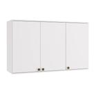 Armário Aéreo Celeste Kappesberg 100% MDF 3 Portas Branco 120cm Armário Aéreo Celeste Kappesberg 100% MDF 3 Portas Branco 120cm