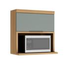 Armário Aéreo com Nicho Marquesa 100% MDF 1 Porta Verde e Nature Armário Aéreo com Nicho Marquesa 100% MDF 1 Porta Verde e Nature