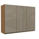 Armário Aéreo com Vidro 3 Portas 120cm Maxxi