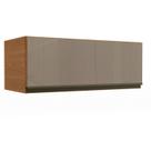 Armário Aéreo com Vidro Basculante 80cm Maxxi Marrom/Canela Armário Aéreo com Vidro Basculante 80cm Maxxi Marrom/Canela