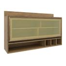 Armário Aéreo Confort com Vidro 1 PT Cinamomo 120 cm