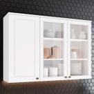 Armário Aéreo Cozinha 120 cm Americana 3 Portas 100% Mdf Branco Hp C363 - Henn Armário Aéreo Cozinha 120 cm Americana 3 Portas 100% Mdf Branco Hp C363 - Henn