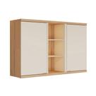 Armário Aéreo Cozinha 120 Cm Bless 2 Portas 100% Mdf Jequitiba/Off White Fosco - Linea Brasil Armário Aéreo Cozinha 120 Cm Bless 2 Portas 100% Mdf Jequitiba/Off White Fosco - Linea Brasil