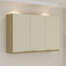Armário Aéreo Cozinha 120 Cm Nanda 3 Portas Nature/Arenas - Tecno Mobili