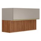 Armário Aéreo Cozinha 120 Cm Proença 2 Portas Ripado 100% Mdf Nogueira/Nude - Demóbile