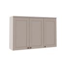 Armário Aéreo Cozinha 120cm Iluminata 100% Mdf 3 Portas Branco/Fendi - Genialflex Armário Aéreo Cozinha 120cm Iluminata 100% Mdf 3 Portas Branco/Fendi - Genialflex