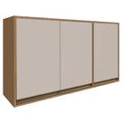 Armario Aereo Cozinha 3 Portas 2 Prateleiras 120x67cm Rimo Vitória Carvalho/Off White 100% MDF Armario Aereo Cozinha 3 Portas 2 Prateleiras 120x67cm Rimo Vitória Carvalho/Off White 100% MDF