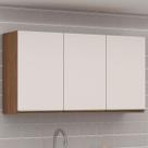 Armário Aéreo Cozinha 3 Portas Ebano Fosco/Off White Fosco 1306m - Genialflex