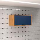 Armário Aéreo Cozinha 70 Cm Domus 1 Porta Nogal/Royal - Hecol Móveis