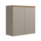 Armário Aéreo Cozinha 80 Cm Allure 2 Portas 100% Mdf Jequitibá/Gris Fosco - Linea Brasil Armário Aéreo Cozinha 80 Cm Allure 2 Portas 100% Mdf Jequitibá/Gris Fosco - Linea Brasil