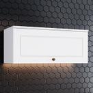 Armário Aéreo Cozinha 80 Cm Americana 1 Porta Basculante 100% Mdf Branco Hp - Henn