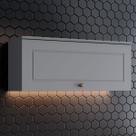 Armário Aéreo Cozinha 80 Cm Americana 1 Porta Basculante 100% Mdf Cinza - Henn