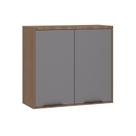Armário Aéreo Cozinha 80cm 2 Portas Aspen Vanilla Cinza Puro Armário Aéreo Cozinha 80cm 2 Portas Aspen Vanilla Cinza Puro