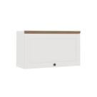 Armário Aéreo Cozinha 80cm Iluminata 100% Mdf 1 Porta Basculante Branco - Geniallex Armário Aéreo Cozinha 80cm Iluminata 100% Mdf 1 Porta Basculante Branco - Geniallex