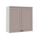 Armário Aéreo Cozinha 80cm Iluminata 100% Mdf 2 Portas Branco/Fendi - Genialflex Armário Aéreo Cozinha 80cm Iluminata 100% Mdf 2 Portas Branco/Fendi - Genialflex
