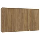 Armário Aéreo Cozinha Botanic 120 Cm 3 Portas Nogueira Fosco - Kappesberg