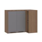 Armário Aéreo Cozinha Canto Reto 95cm 2 Portas Aspen Vanilla