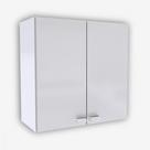 Armário Aéreo Cozinha Carol 2 Portas Branco Brilho Batrol