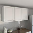 Armário Aéreo Cozinha Essenza 3 Portas 100% Mdf Branco Fosco - Panorama Móveis Armário Aéreo Cozinha Essenza 3 Portas 100% Mdf Branco Fosco - Panorama Móveis