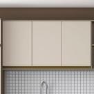 Armário Aéreo Cozinha Évelin 3 Portas Duna/Cristal - Henn