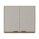 Armário Aéreo Cozinha Firenze 80cm 2 Portas Amêndola/Nude - Demóbile