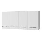 Armário Aéreo Cozinha Marah 118cm 04 Portas Branco - Desk Design