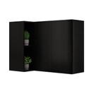 Armário Aéreo Cozinha Modulado Alpha 2505 Canto Reto c/ 2 Portas 94cm Preto - Carraro