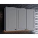 Armário Aéreo Cozinha Modulado Americana c/ 3 Portas 120cm Cinza - Henn Armário Aéreo Cozinha Modulado Americana c/ 3 Portas 120cm Cinza - Henn