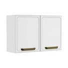 Armário Aéreo Cozinha Modulado Bella c/ 2 Portas 80cm Branco - Bertolini