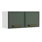 Armário Aéreo Cozinha Modulado Bella c/ 2 Portas 80cm Verde - Bertolini