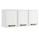 Armário Aéreo Cozinha Modulado Bella c/ 3 Portas 120cm Branco - Bertolini