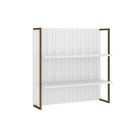 Armário Aéreo Cozinha Modulado Bella Ripado 2606 c/ 2 Prateleiras 80cm Branco - Carraro
