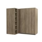 Armário Aéreo Cozinha Modulado Canto Maxxi G768 c/ 1 Porta Nogal - Kappesberg