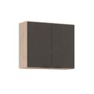 Armário Aéreo Cozinha Modulado Firenze 2 Portas 80cm Avena/Grafito - Demóbile Armário Aéreo Cozinha Modulado Firenze 2 Portas 80cm Avena/Grafito - Demóbile