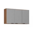 Armário Aéreo Cozinha Modulado Firenze 3 Portas 120cm Amendola/Nude Prime TX - Demóbile